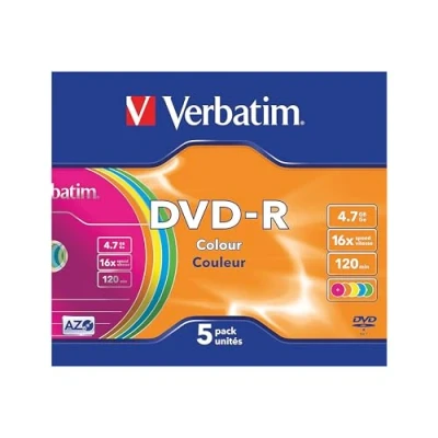 Image of Verbatim 43557 DVD R 16x Non Printable Slim Case (Pack of 5), 1