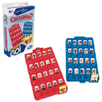Image of Guess Who? Grab and Go Game, Original Guessing Game for Children, Portable 2 Player Travel Kids
