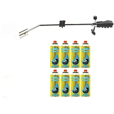 Image of Premium Quality Weed Burner + 8 XL Canisters of Butane Gas