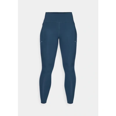 Image of Nike Performance Swift 7/8 Leggings, Women&#039;s, Size: Large, Armory navy/reflective silver