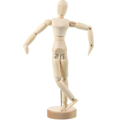 Image of Mannequin Body, Wooden Manikin Body Drawing Artist with Stand and Flexible Joints for Decoration Sketching &amp; Painting (12&quot;)