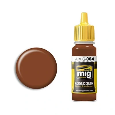Image of Ammo MIG 0064 Earth Brown Acrylic Paints (17 Ml), Multicolour