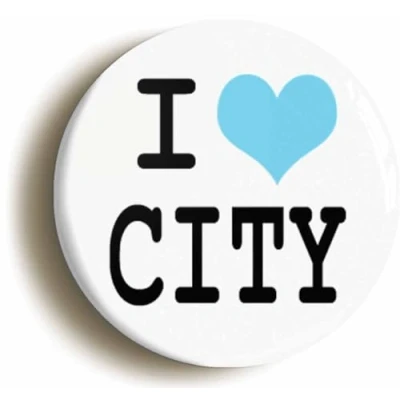 Image of Ozorath I Heart Love City Button Badge (1inch / 25mm diameter)