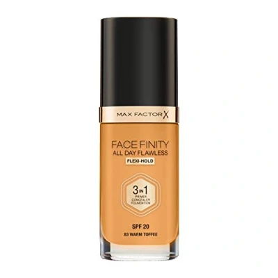 Image of Max Factor Facefinity 3 in 1 All Day Flawless Liquid Foundation, SPF 20 83 Warm Toffee, 30 ml