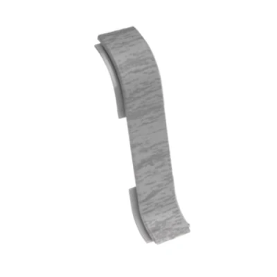 Image of Plastic Skirting Board Premium 2.5m PVC Joint Trim/Link Light Grey Oak M078