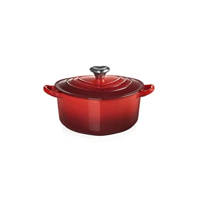 Image of Le Creuset Cerise Cast Iron 20cm Heart Casserole with Knob