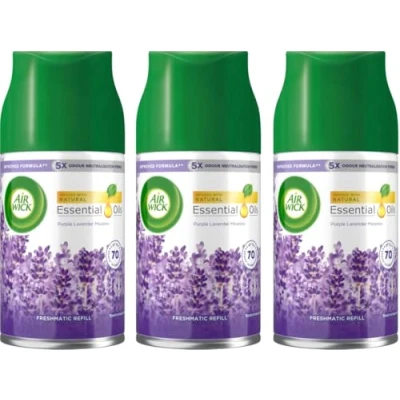 Image of Air Wick Freshmatic Max Purple Lavender Meadow Automatic Refill, 3 x 250ml