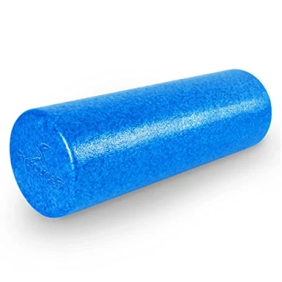 Image of ProsourceFit High Density Foam Rollers 18 inches Long, Firm Full Body Athletic Massager for Back Stretching, Yoga, Pilates, Post Workout Trigger Point Release, Blue