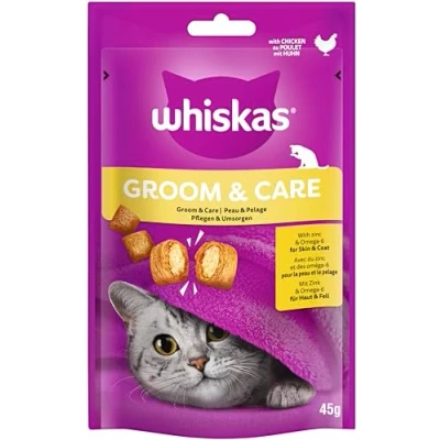 Image of WHISKAS Groom &amp; Care Cat Treats 45g