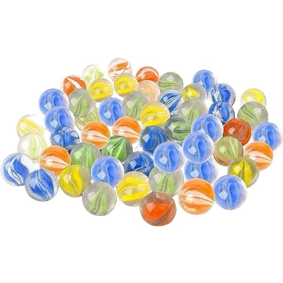 Image of ARSUK Cat&#039;s Eye Marbles, Glass Comes in a Bag, Protection Against Damage, Sports Toys &amp; Outdoor Games (40 Pcs Colour Marble)