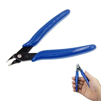 Image of Wire Cable Cutters Cutting Pliers, Side Snip Flush Pliers Diagonal Cutter with Soft Grip Slip Guards Handles for DIY Craft and Jewelry