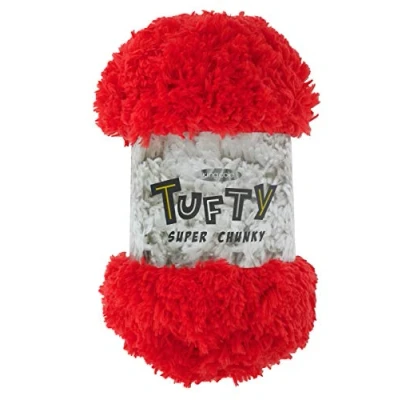 Image of King Cole Tufty Super Chunky 200g Knitting Yarn (2792 Red)