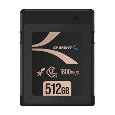 Image of SABRENT CFexpress Type B pro Memory Card 512GB, Rocket CFX, cf express speeds up to R1800MB/s W1700MB/s, compatible with DSLR Cameras for professional photographers and videographers (CF XXIT 512)