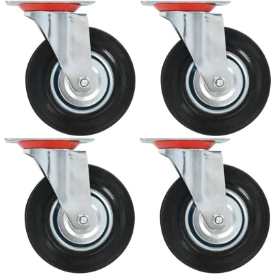 Image of vidaXL Swivel Casters 4 pcs 125 mm