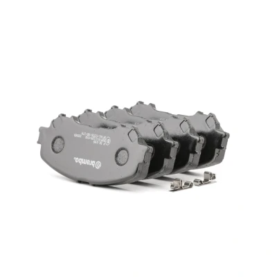 Image of 410601596R, 8660004059, 8660004559 Brake pad set BREMBO P 56 099 with acoustic wear warning anti squeak plate without accessories NISSAN: X Trail