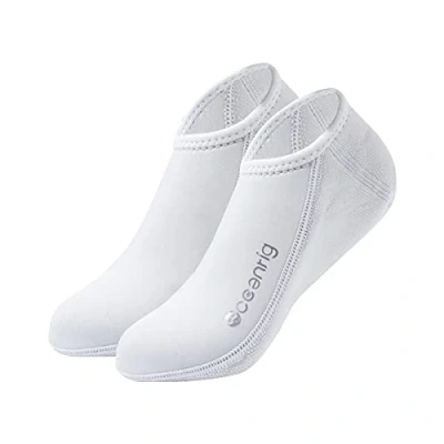 Image of nitescuba Diving Socks 2.5 mm Neoprene Wetsuit Thermal Water Fin for Snorkelling Surfing (UK, Alpha, XL, Regular, White)