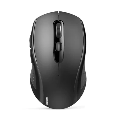 Image of TECKNET Bluetooth Mouse, Multi Device Wireless Mouse 5.0/3.0 and 2.4GHz Two Connection Options 6 Adjustable DPI Levels 18 Months Long Battery Life Cordless USB for Laptop PC