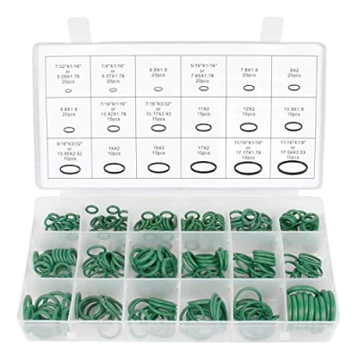 Image of 540Pcs Rubber O Ring Sealing Gasket Rings Washer Seal Assortment Set Green Electrical for Car Air Conditioning Compressor Plumbing &amp; Auto Quick Repair