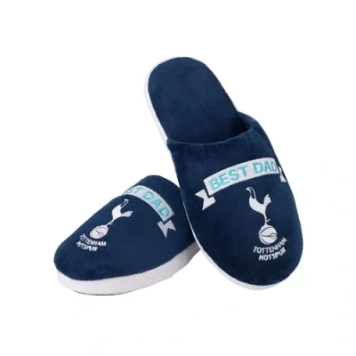Image of FOCO Officially Licensed Tottenham Hotspur FC Best Dad Football Slippers XL Size 12 13