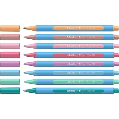 Image of Schneider Slider Edge pastel XB Ballpoint Pen, Triangular Pen with (extra broad) Line Width 8 Stück