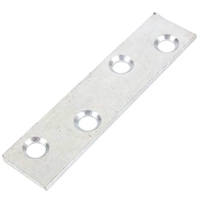 Image of 25x Zinc Plated 75mm Mending Plates Heavy Duty Metal Repair Flat Fixing Joining/DIY