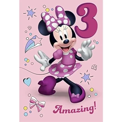 Image of Cards Hallmark Disney Minnie Mouse 3rd Birthday 3 Amazing!