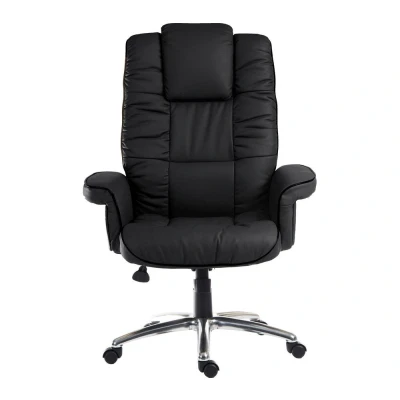 Image of TEKNIK Lombard Bonded Leather Tilting Executive Chair Black