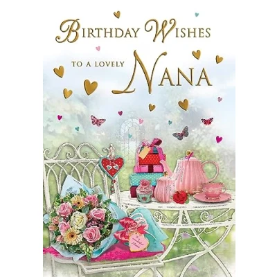 Image of Regal Publishing Birthday Card Nana, Picnic 9 x 6 inches