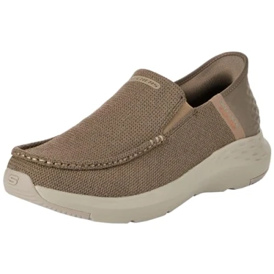 Image of Skechers Men&#039;s Parson RALVEN Slip On, Taupe Mesh, 12 UK