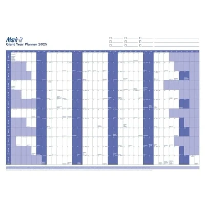 Image of GIANT 2025 YEARLY WALL PLANNER MARK IT (Paper Not Laminated) 79 x 116cm