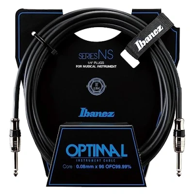 Image of Ibanez NS10 10 ft 2 Straight Plugs Optimal Instrument Cable