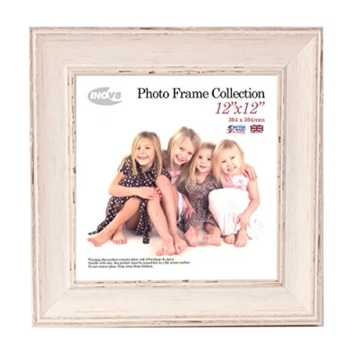 Image of Inov8 Framing Photo Frame Lrg 12x12 1PK, Wood, Wash White