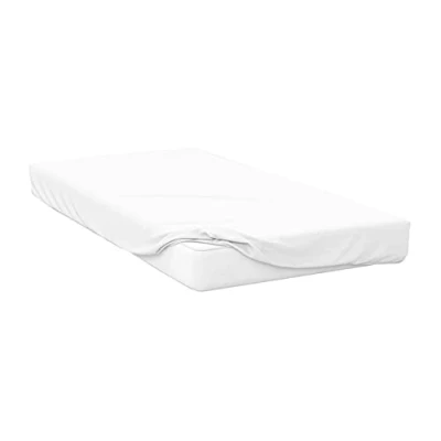 Image of Belledorm 200 Thread Count 100% Egyptian Cotton 12 Inch Deep Fitted Sheet, White, Three Quarter