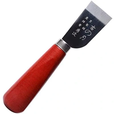 Image of Leather Knife, Skiving Knife with Wooden Handle, Edging Working Cutting Tools for DIY Leathercraft