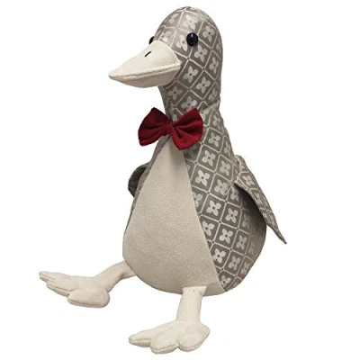 Image of Riva Paoletti Jacquard Duck Doorstop Heavyweight Sand Filling 100% Polyester 21 x 13 28cm (8&quot; 5&quot; 11&quot; inches) Designed in the UK