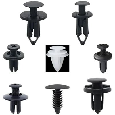 Image of 120 Pieces Plastic Car Retainer Clips,Nylon Fasteners Rivet Clips