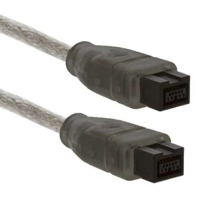 Image of AAA PRODUCTS HIGH GRADE FireWire/ILINK/DV/IEEE 1394 cable Works with Mac &amp; PC Fully Moulded End Connector Firewire 800 For External Drive, Docking Station and more (9 pin 9 pin)