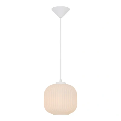Image of Geneva Dome Pendant Ceiling Light White 1xE27