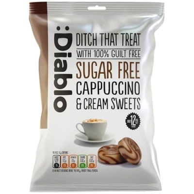 Image of Diablo Sugar Free Cappuccino and Cream Sweets 75 g