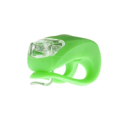 Image of clip on bike lights scooter light up wheels for kids silicone led green,freesize