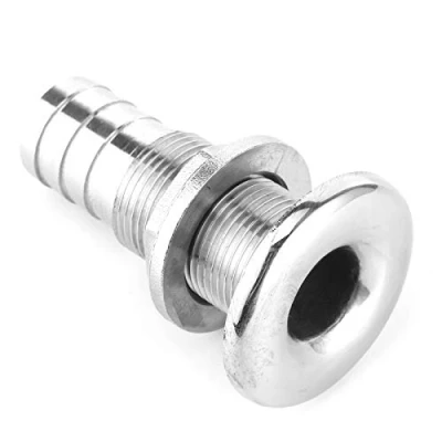Image of Ladieshow Thru Hull Drain,Yacht Drainage Fittings 3/4&quot; 316 Stainless Steel Boat Water Plug