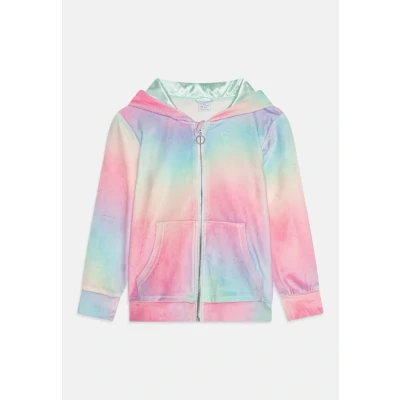 Image of Lindex Hoodjacket Rainbow Zipup sweatshirt for kids, Size: 1.5 2y, Light pink