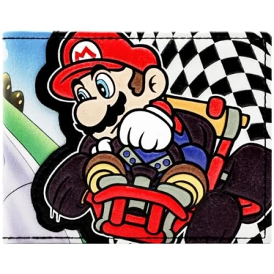 Image of Mario Party Racing Characters Multicolour ID and Card Bi Fold Wallet,One Size