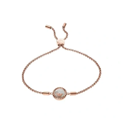 Image of Emporio Armani Bracelet for Women , Length: 165 235mm / Size: 12x12x3mm Rose Gold Stainless Steel Bracelet, EGS2568221