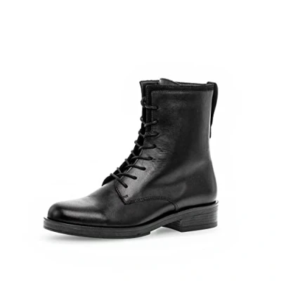 Image of Gabor Women Ankle Boots, Ladies Lace up Boot,Removable Insole,Winter Boot,Half Boots,lace Bootie,Black (Schwarz) / 27,38 EU 5 UK