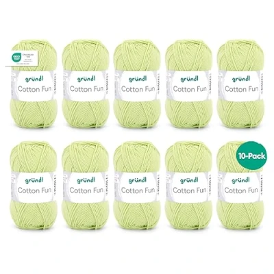 Image of Gründl Cotton Fun Wool Cotton, light green, 27.00 x 11.00 07.00 cm