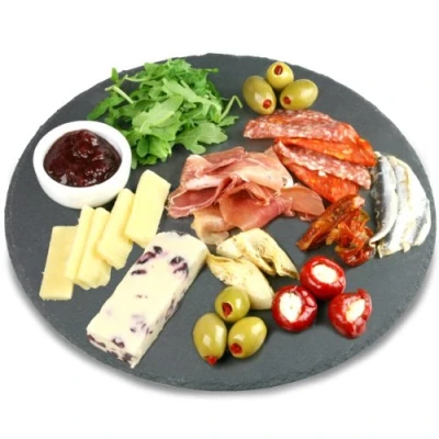Image of Utopia Mineral Collection Round Slate Platter 30cm Presentation