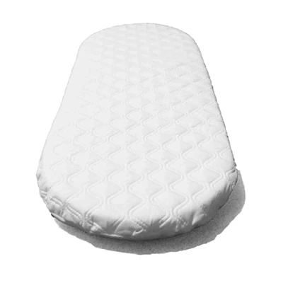 Image of Microfibre Hypoallergenic Quilted Baby Fully Breathable Value Oval Mattresses Will Fit Mamas &amp; Papas and Mothercare Moses Baskets (70 x 30 4cm)