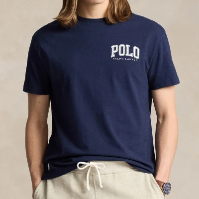 Image of Polo Ralph Lauren Varsity Custom Fit Cotton Jersey T Shirt L
