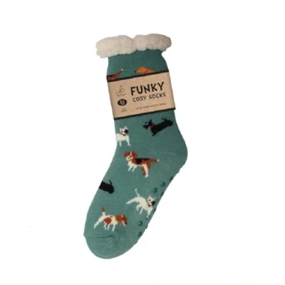 Image of Bartleby Ladies Sherpa Socks Doggy Divas